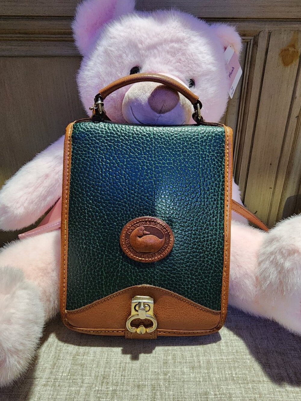 Vintage Leather Organizer Crossbody Bag